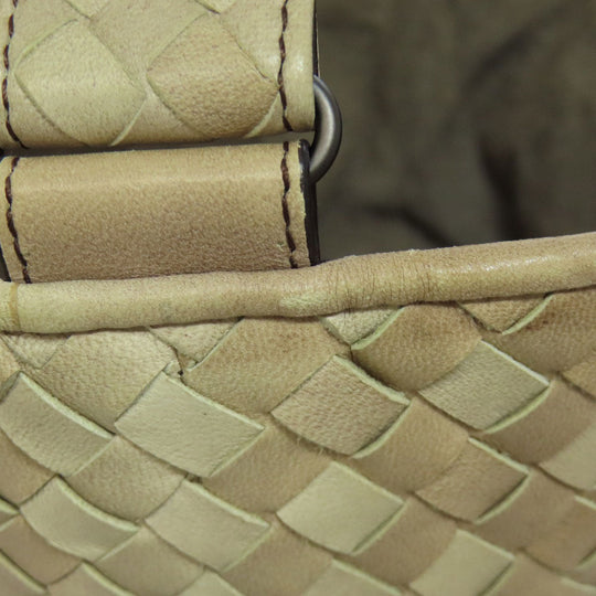BOTTEGAVENETA Handbag leather Brown INTRECCIATO Women Used Authentic