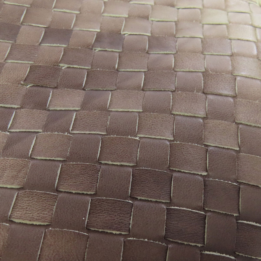 BOTTEGAVENETA Handbag leather Brown INTRECCIATO Women Used Authentic