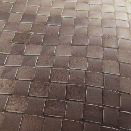 BOTTEGAVENETA Handbag leather Brown INTRECCIATO Women Used Authentic