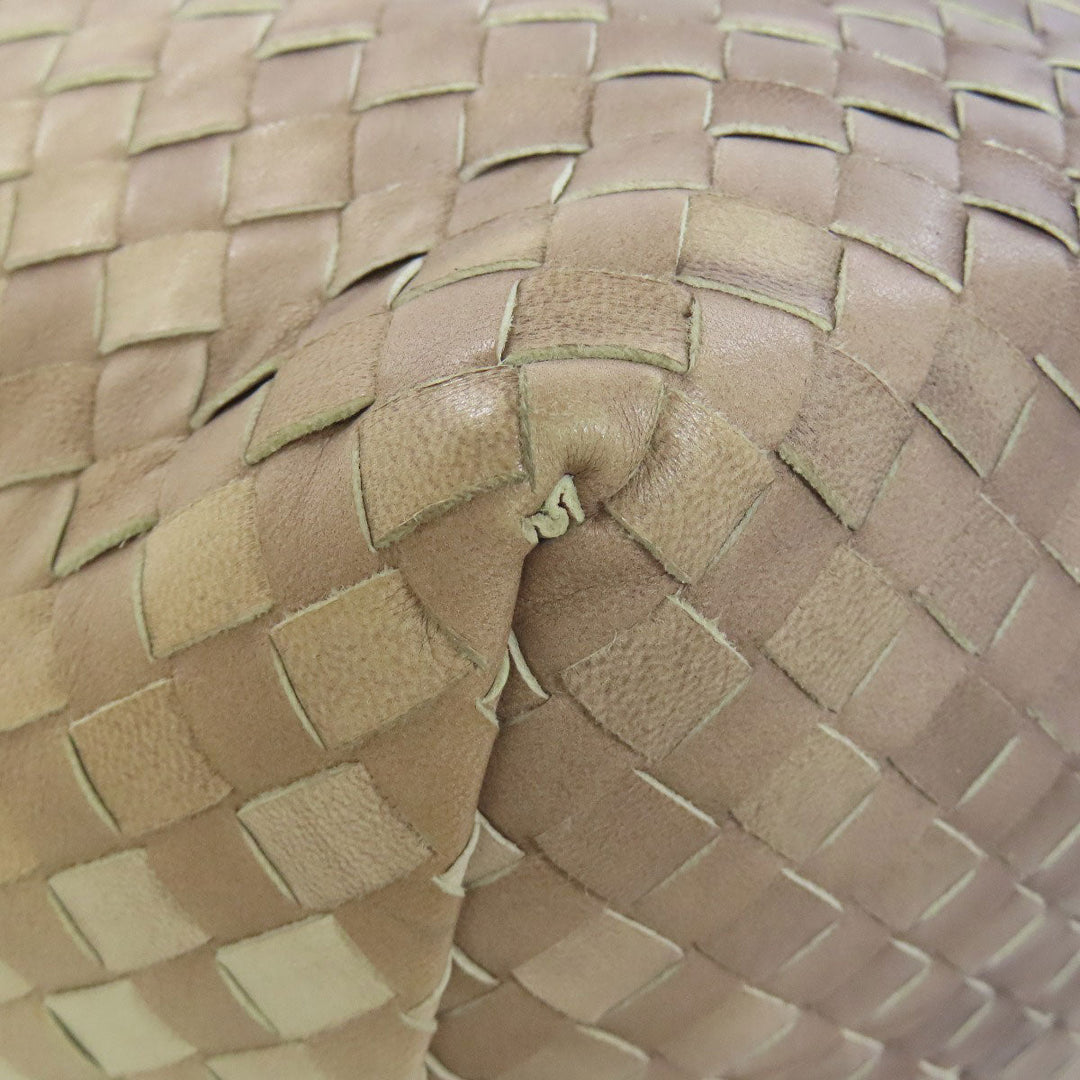 BOTTEGAVENETA Handbag leather Brown INTRECCIATO Women Used Authentic