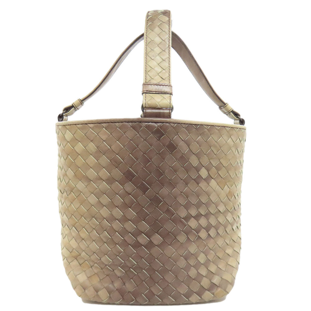 BOTTEGAVENETA Handbag leather Brown INTRECCIATO Women Used Authentic