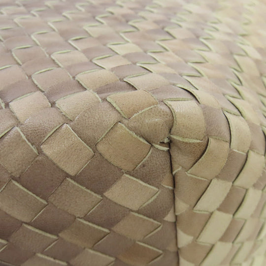 BOTTEGAVENETA Handbag leather Brown INTRECCIATO Women Used Authentic
