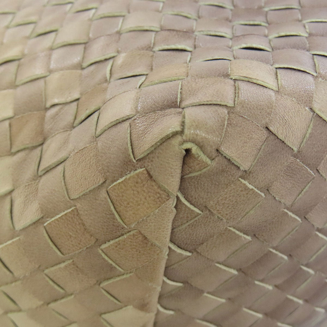 BOTTEGAVENETA Handbag leather Brown INTRECCIATO Women Used Authentic