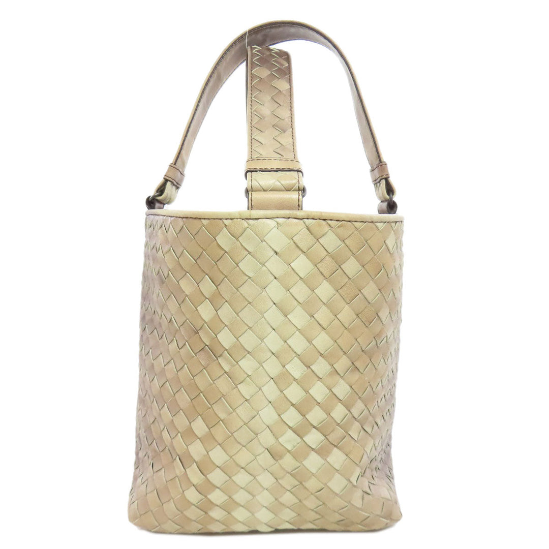 BOTTEGAVENETA Handbag leather Brown INTRECCIATO Women Used Authentic