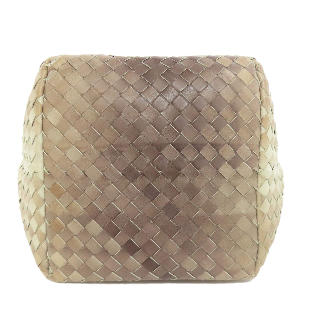 BOTTEGAVENETA Handbag leather Brown INTRECCIATO Women Used Authentic