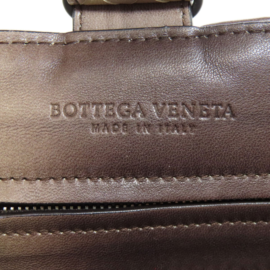 BOTTEGAVENETA Handbag leather Brown INTRECCIATO Women Used Authentic