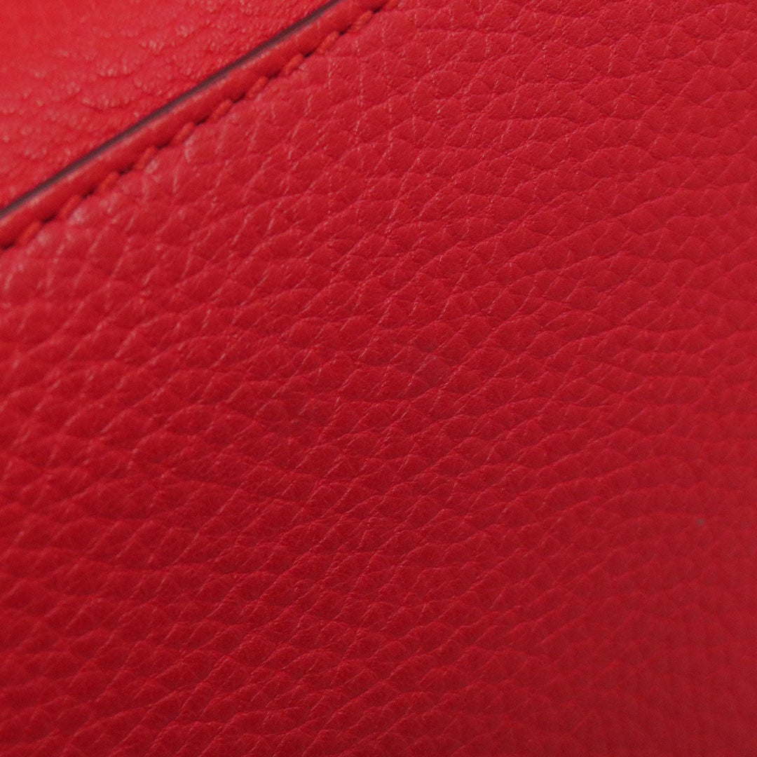 GUCCI Tote Bag 392013 leather Red Bamboo Daily 2WAY Women Used Authentic