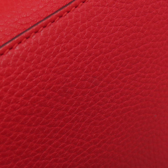 GUCCI Tote Bag 392013 leather Red Bamboo Daily 2WAY Women Used Authentic