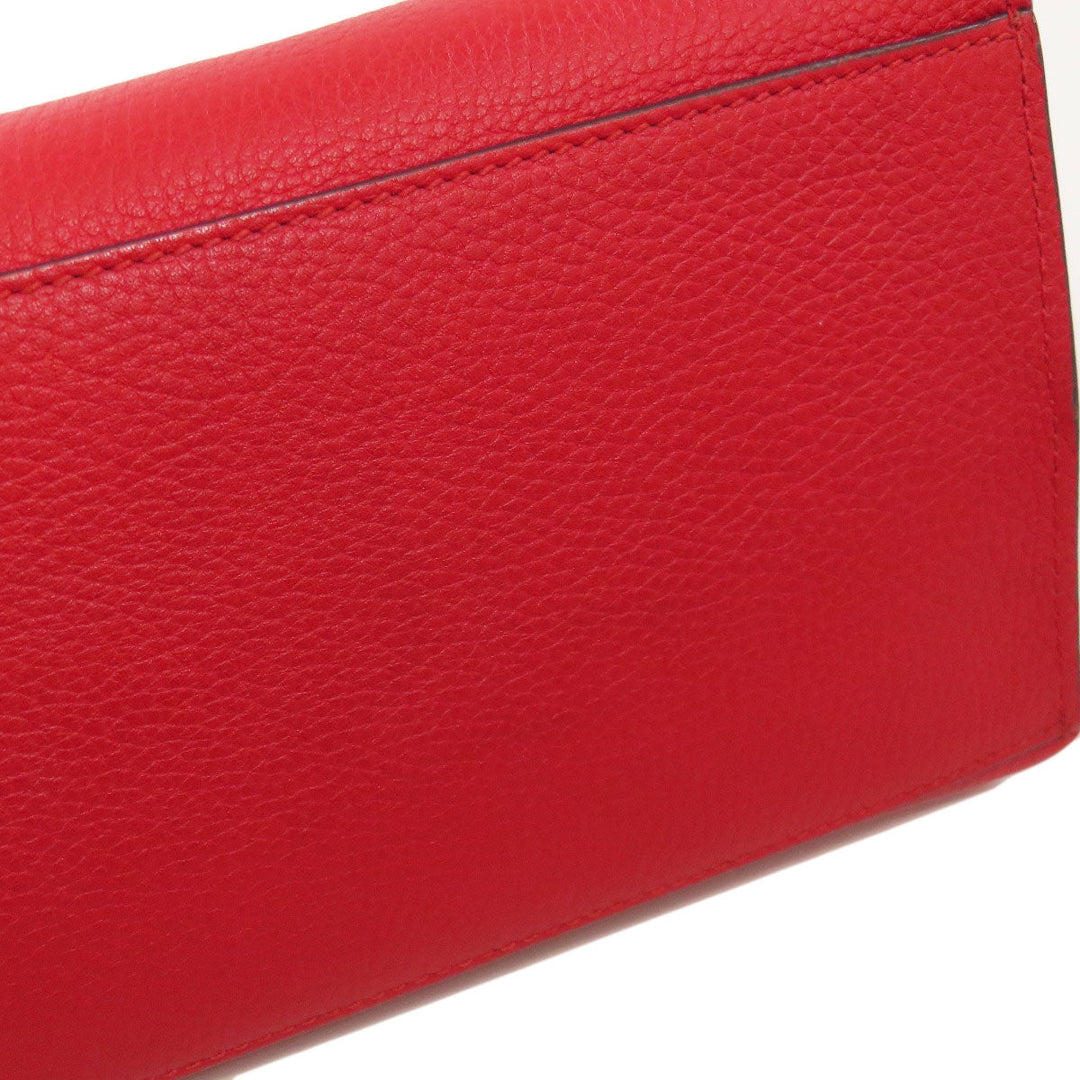 GUCCI Tote Bag 392013 leather Red Bamboo Daily 2WAY Women Used Authentic