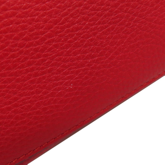 GUCCI Tote Bag 392013 leather Red Bamboo Daily 2WAY Women Used Authentic