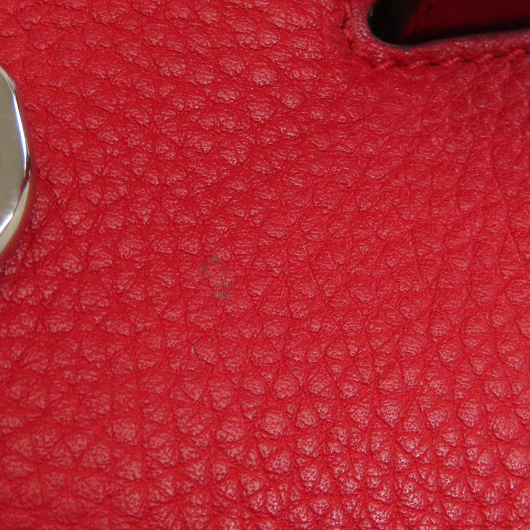 GUCCI Tote Bag 392013 leather Red Bamboo Daily 2WAY Women Used Authentic