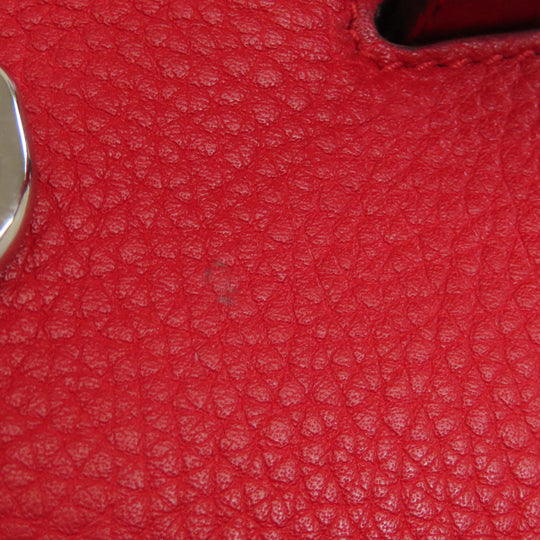 GUCCI Tote Bag 392013 leather Red Bamboo Daily 2WAY Women Used Authentic