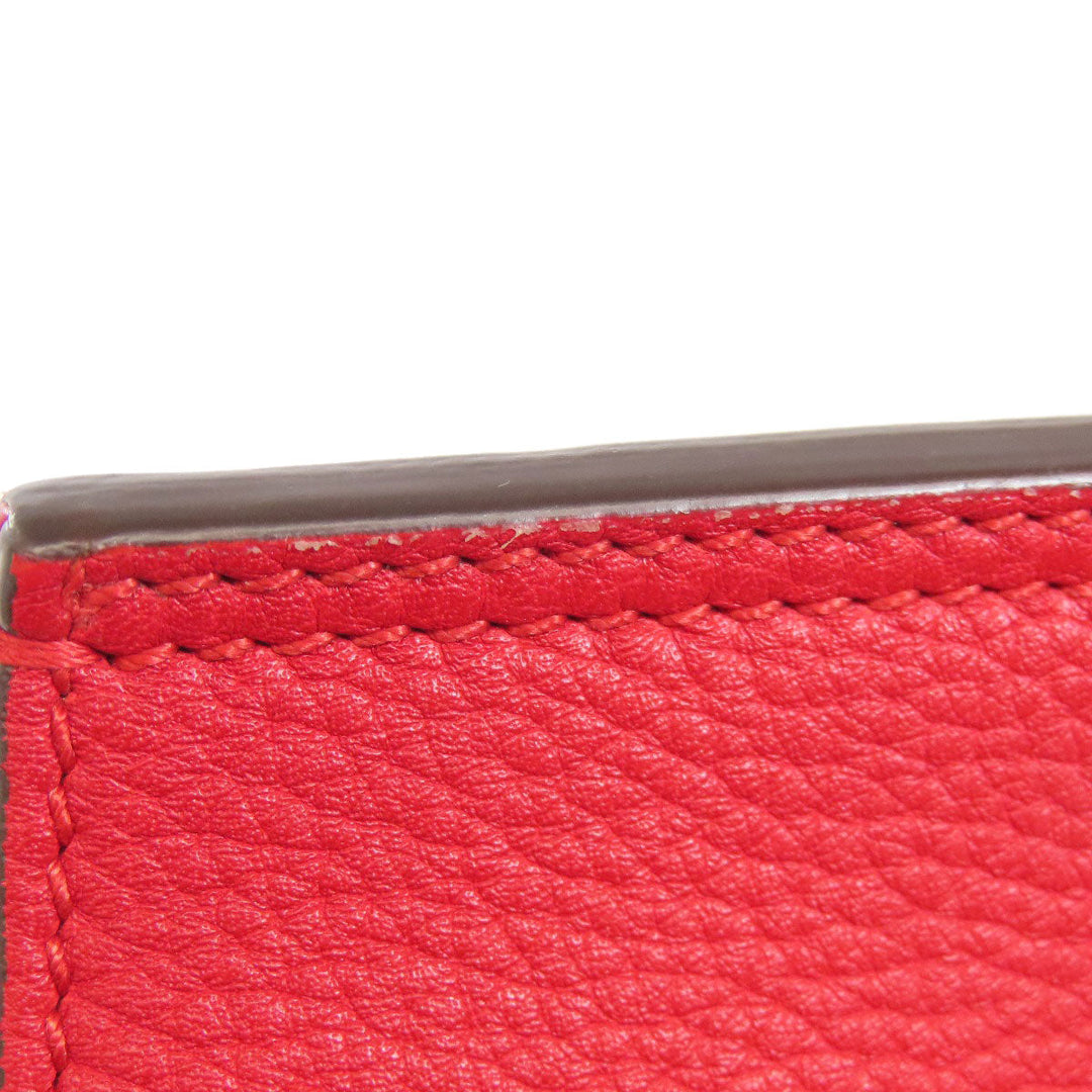 GUCCI Tote Bag 392013 leather Red Bamboo Daily 2WAY Women Used Authentic