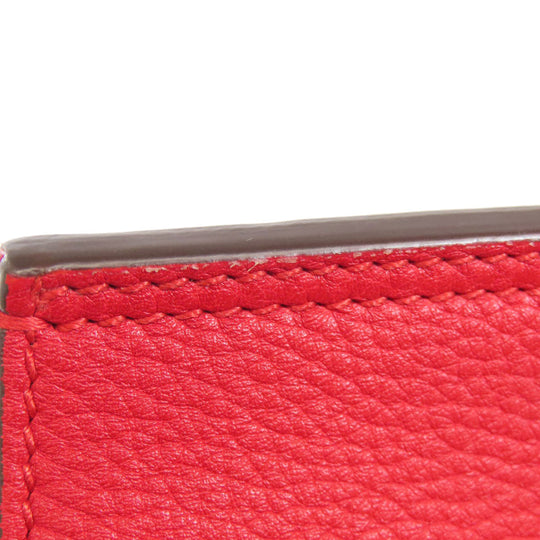 GUCCI Tote Bag 392013 leather Red Bamboo Daily 2WAY Women Used Authentic