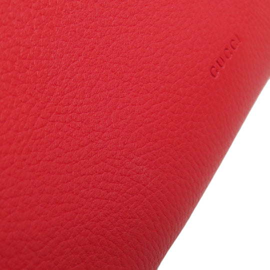 GUCCI Tote Bag 392013 leather Red Bamboo Daily 2WAY Women Used Authentic