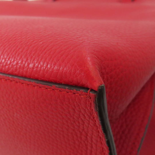 GUCCI Tote Bag 392013 leather Red Bamboo Daily 2WAY Women Used Authentic