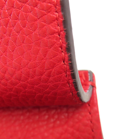 GUCCI Tote Bag 392013 leather Red Bamboo Daily 2WAY Women Used Authentic