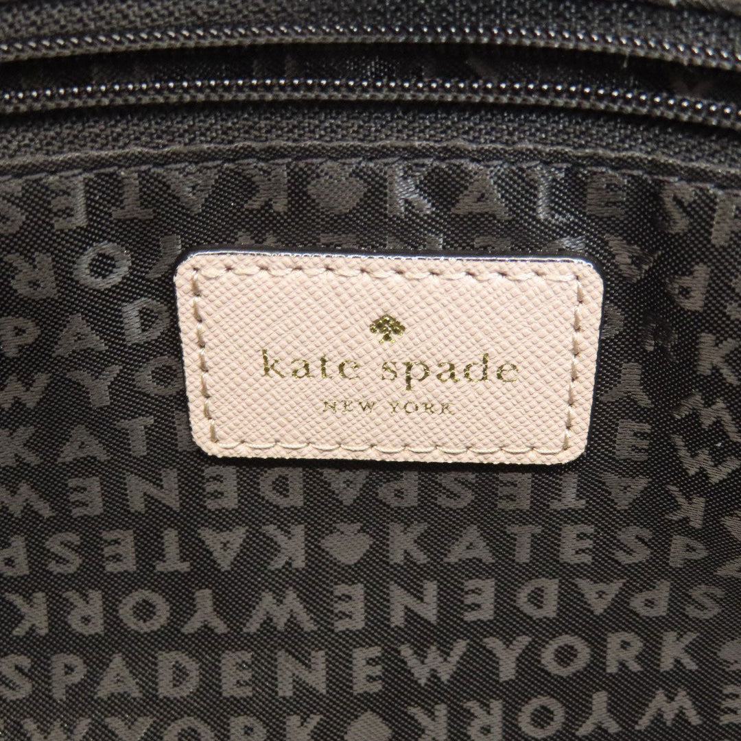 Kate Spade Tote Bag PVC beige 2WAY Women Used Authentic