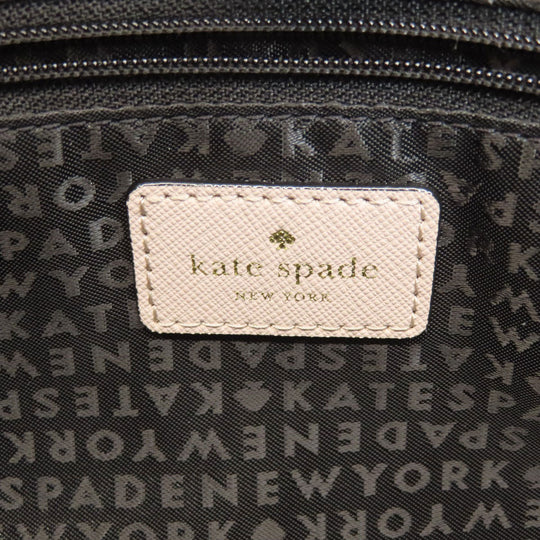 Kate Spade Tote Bag PVC beige 2WAY Women Used Authentic