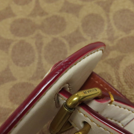 COACH Shoulder Bag 38580 PVC Brown Sutton Hobo One Belt Signature 2WAY