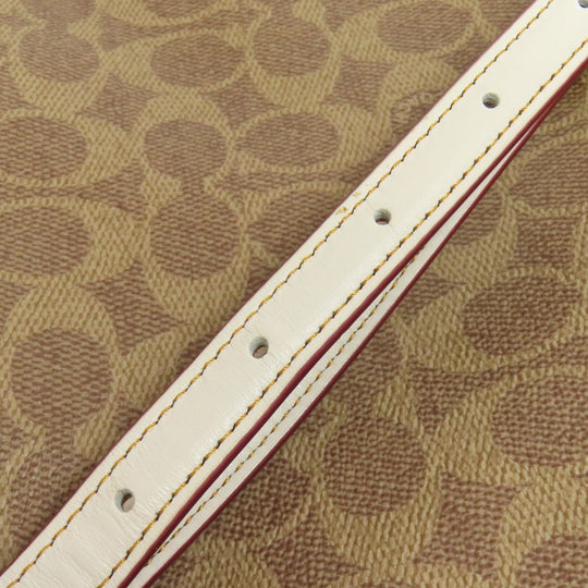 COACH Shoulder Bag 38580 PVC Brown Sutton Hobo One Belt Signature 2WAY