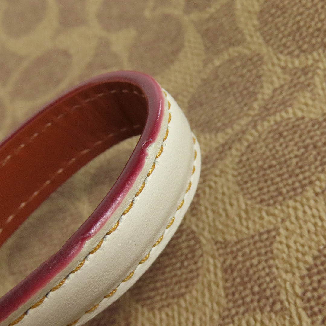 COACH Shoulder Bag 38580 PVC Brown Sutton Hobo One Belt Signature 2WAY