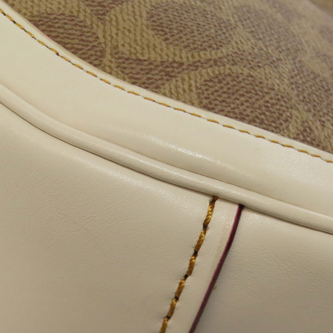 COACH Shoulder Bag 38580 PVC Brown Sutton Hobo One Belt Signature 2WAY