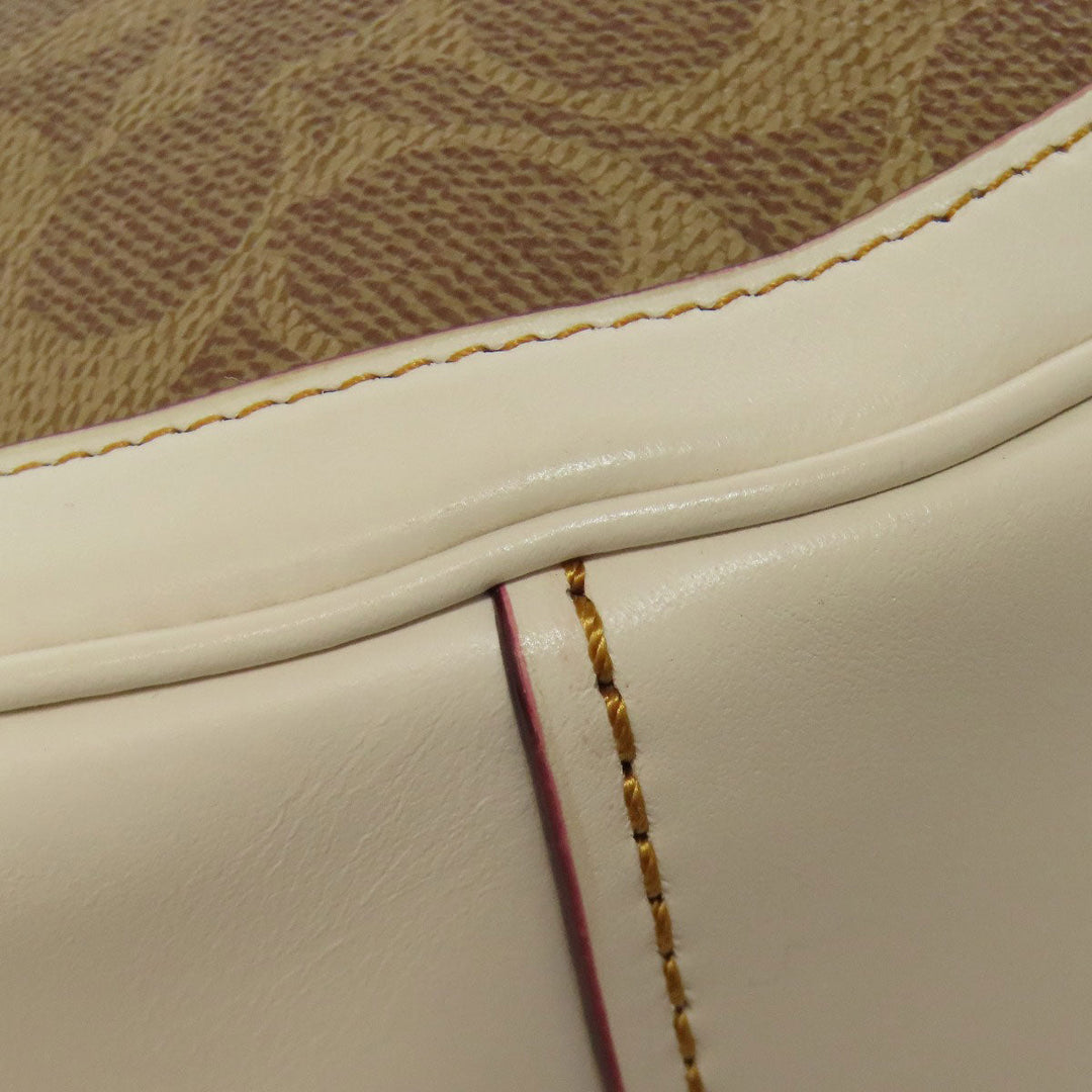 COACH Shoulder Bag 38580 PVC Brown Sutton Hobo One Belt Signature 2WAY