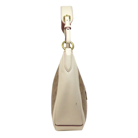 COACH Shoulder Bag 38580 PVC Brown Sutton Hobo One Belt Signature 2WAY