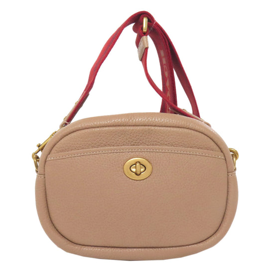 COACH Shoulder Bag C7956 leather beige Long shoulder Women Used Authentic