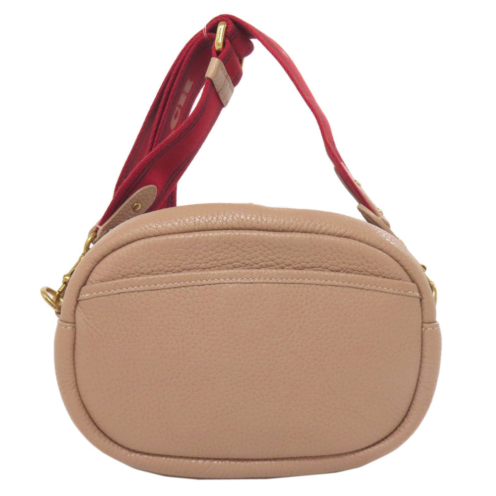 COACH Shoulder Bag C7956 leather beige Long shoulder Women Used Authentic