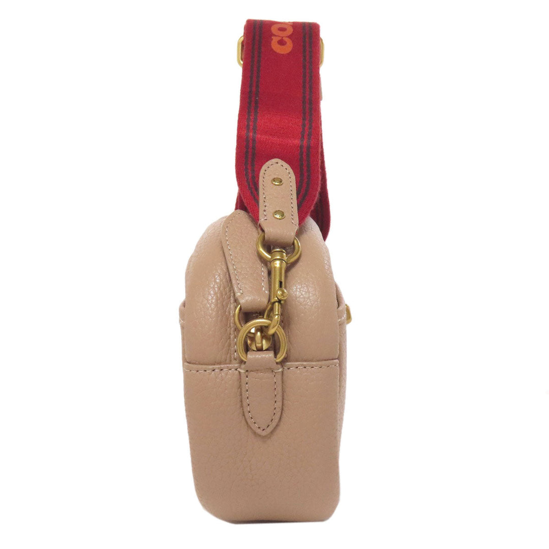 COACH Shoulder Bag C7956 leather beige Long shoulder Women Used Authentic