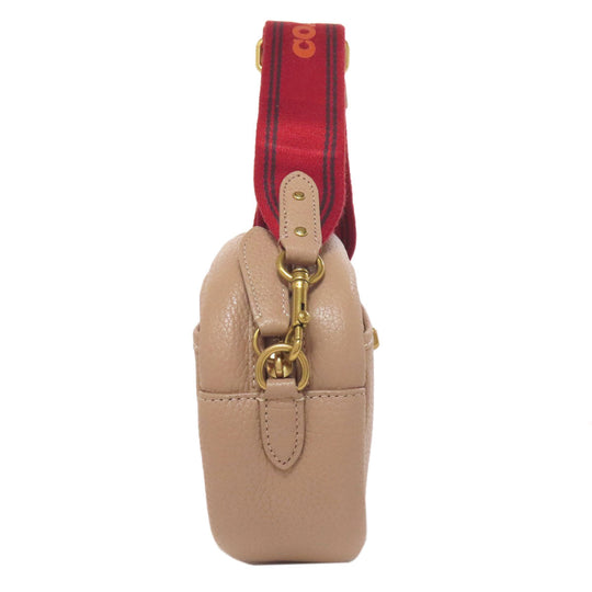 COACH Shoulder Bag C7956 leather beige Long shoulder Women Used Authentic