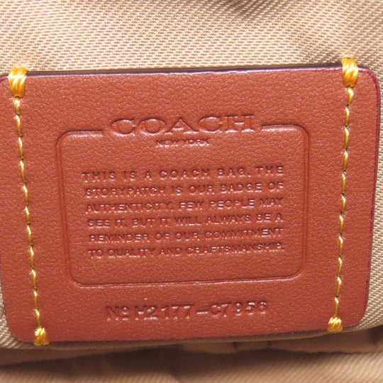 COACH Shoulder Bag C7956 leather beige Long shoulder Women Used Authentic