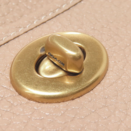 COACH Shoulder Bag C7956 leather beige Long shoulder Women Used Authentic