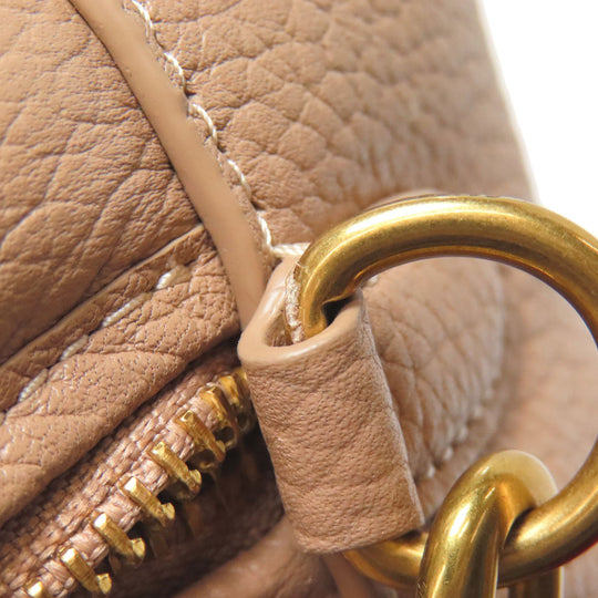 COACH Shoulder Bag C7956 leather beige Long shoulder Women Used Authentic