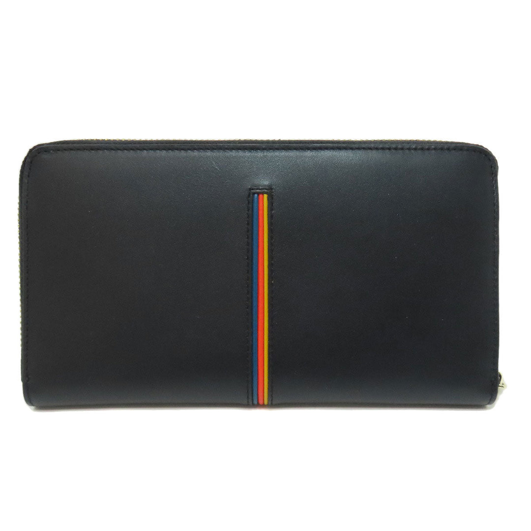 Paul Smith Long Wallet Purse leather black logo