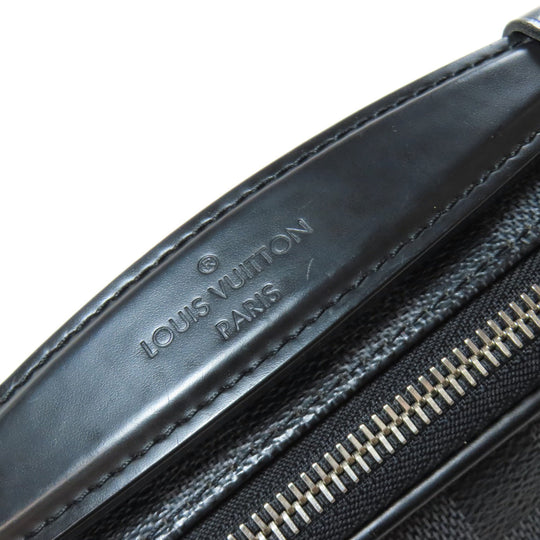 LOUIS VUITTON Hip bag N41289 Damier canvas black Ambreil mens Used Authentic