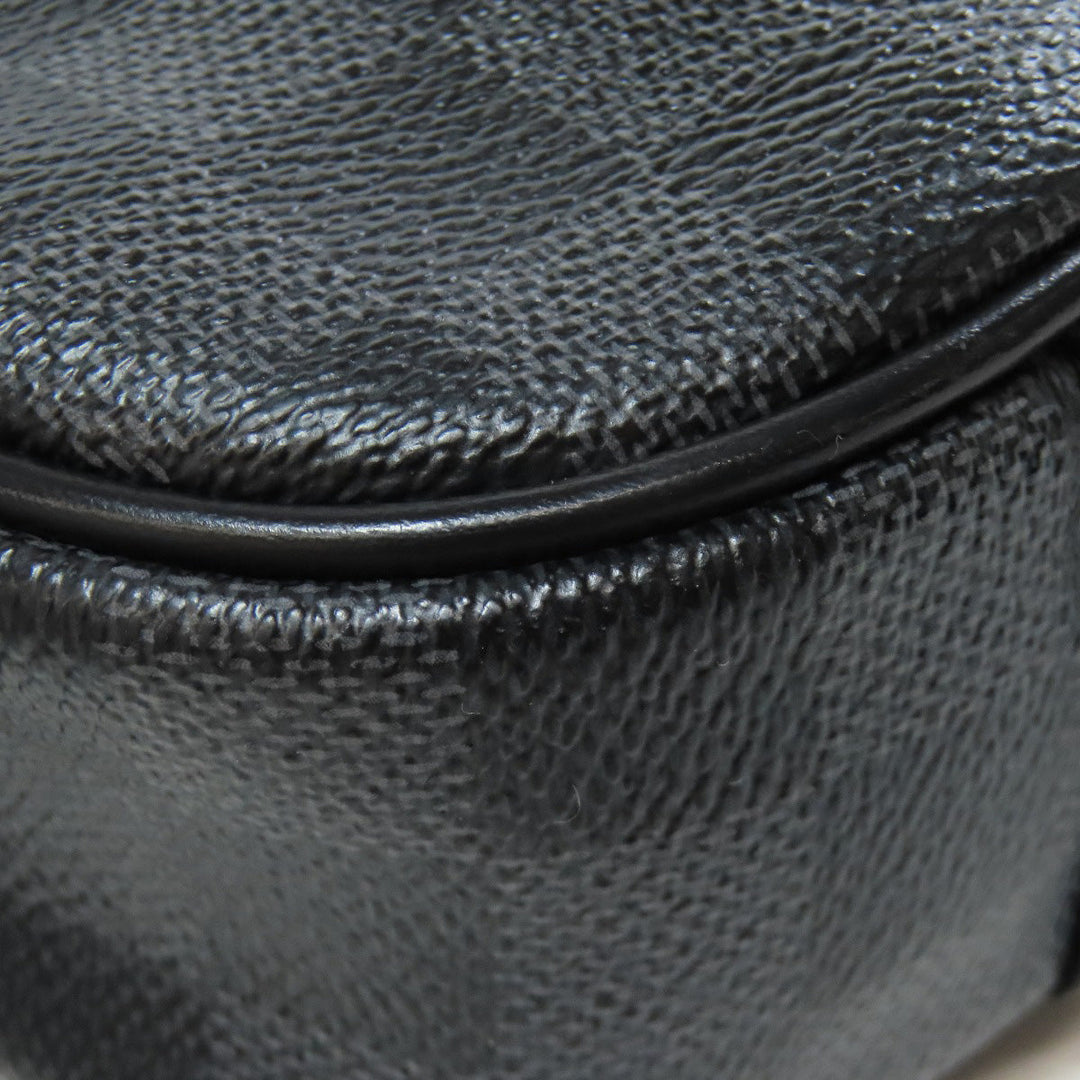 LOUIS VUITTON Hip bag N41289 Damier canvas black Ambreil mens Used Authentic