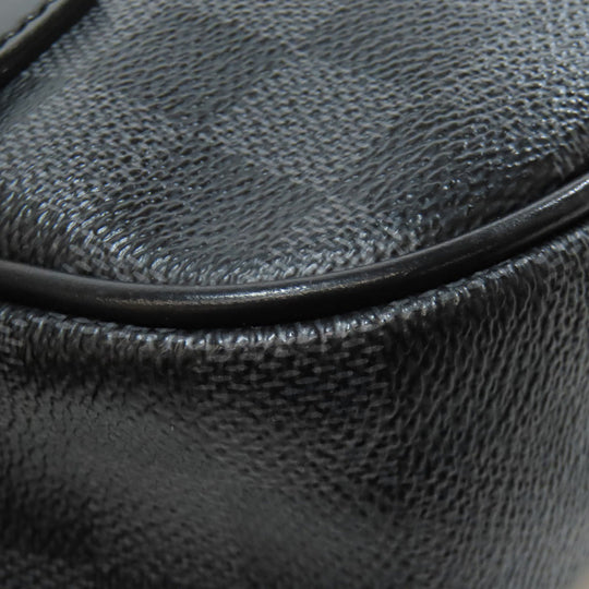 LOUIS VUITTON Hip bag N41289 Damier canvas black Ambreil mens Used Authentic