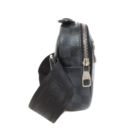LOUIS VUITTON Hip bag N41289 Damier canvas black Ambreil mens Used Authentic