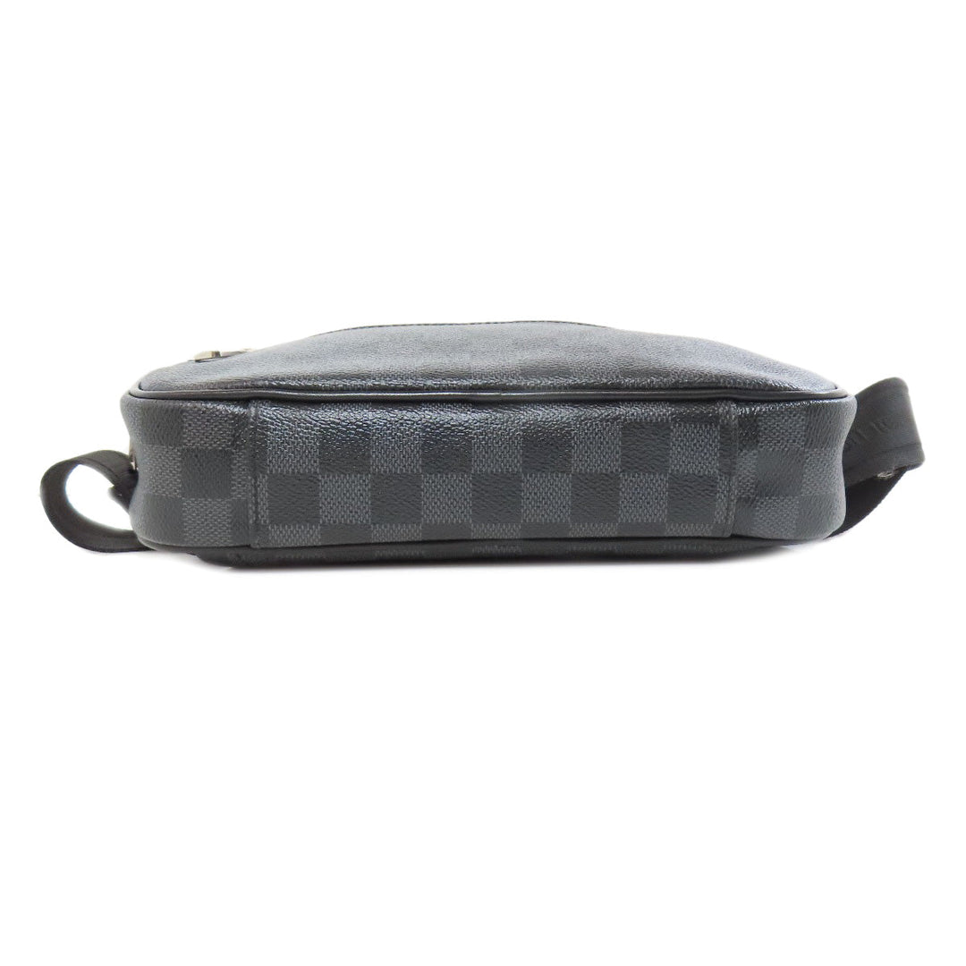 LOUIS VUITTON Hip bag N41289 Damier canvas black Ambreil mens Used Authentic
