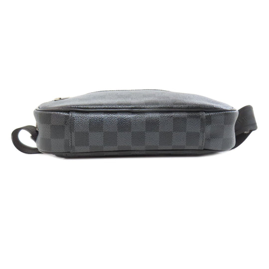 LOUIS VUITTON Hip bag N41289 Damier canvas black Ambreil mens Used Authentic