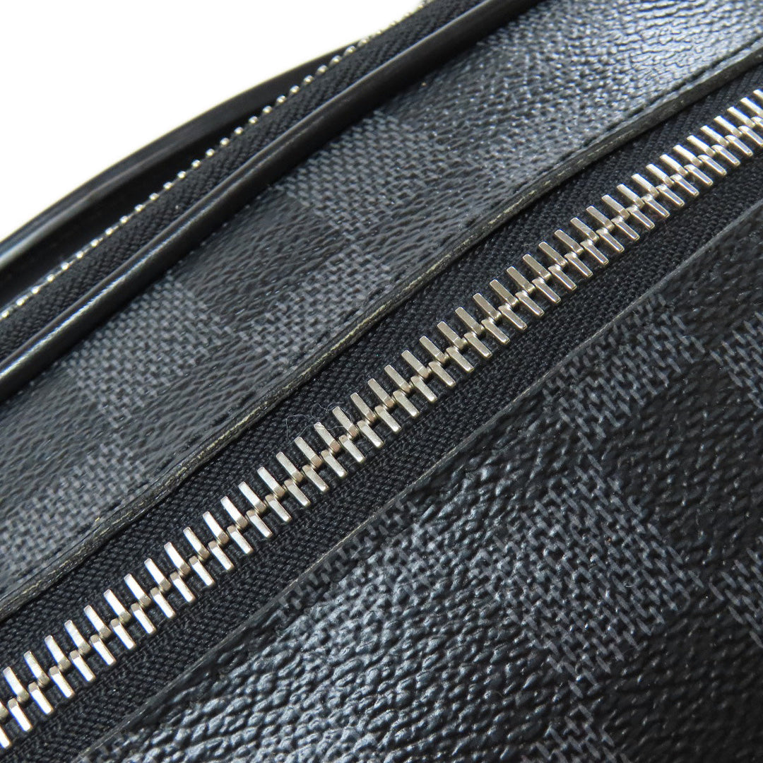 LOUIS VUITTON Hip bag N41289 Damier canvas black Ambreil mens Used Authentic