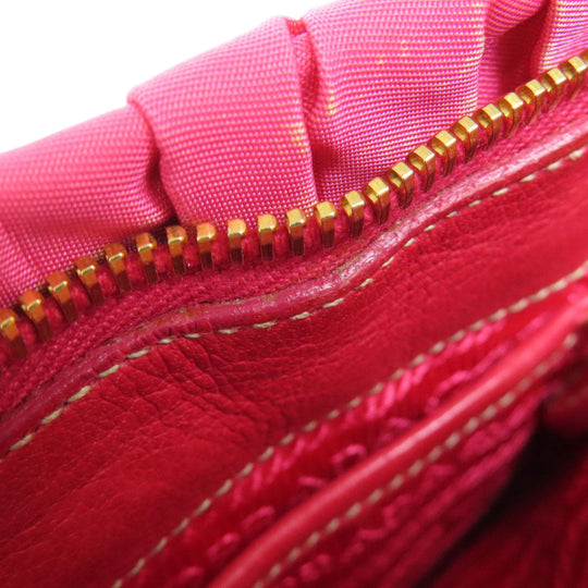 PRADA Handbag Nylon pink Gathered 2WAY