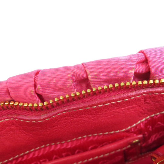 PRADA Handbag Nylon pink Gathered 2WAY