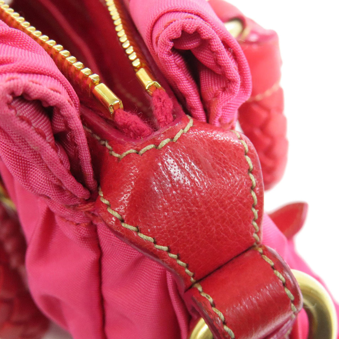 PRADA Handbag Nylon pink Gathered 2WAY