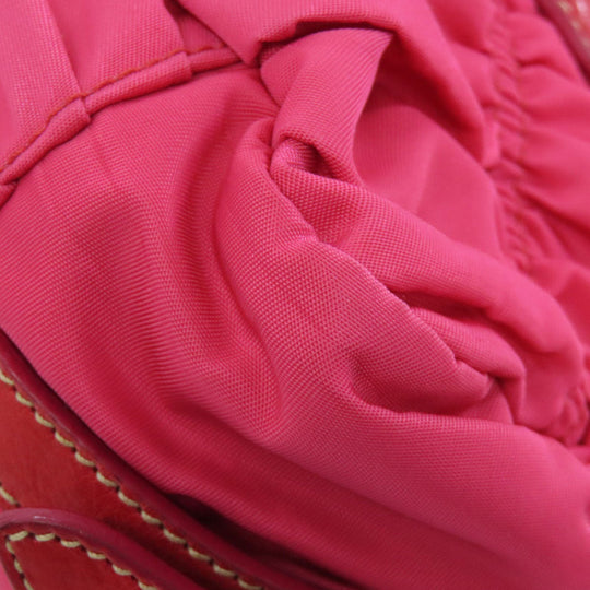 PRADA Handbag Nylon pink Gathered 2WAY
