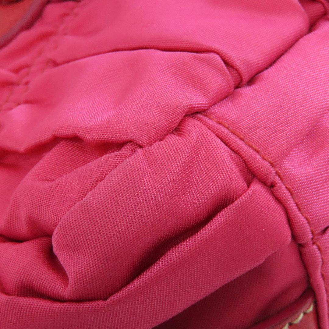 PRADA Handbag Nylon pink Gathered 2WAY