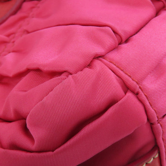 PRADA Handbag Nylon pink Gathered 2WAY